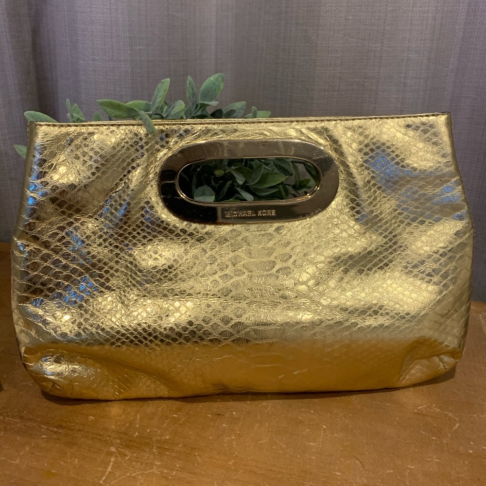 Michael Kors Gold Clutch